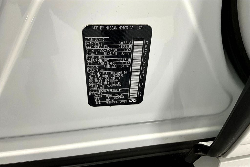 2024 INFINITI QX55 SENSORY