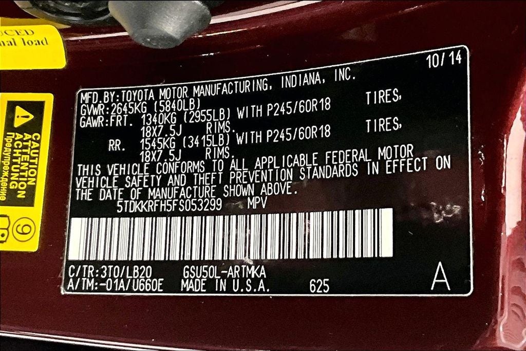 2015 Toyota Highlander XLE V6