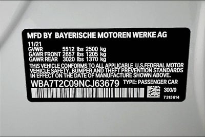 2022 BMW 7 Series 740i