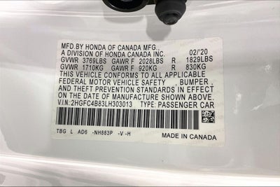 2020 Honda Civic Sport