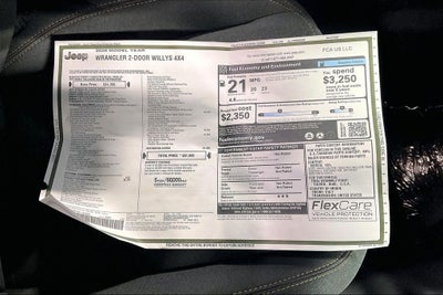 2026 Jeep Wrangler WRANGLER 2-DOOR WILLYS