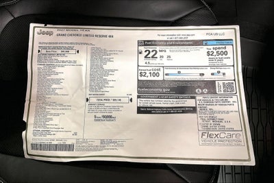2027 Jeep Grand Cherokee GRAND CHEROKEE LIMITED RESERVE 4X4