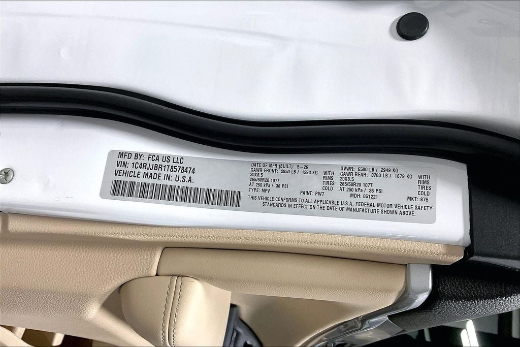 2026 Jeep Grand Cherokee GRAND CHEROKEE L LIMITED 4X2