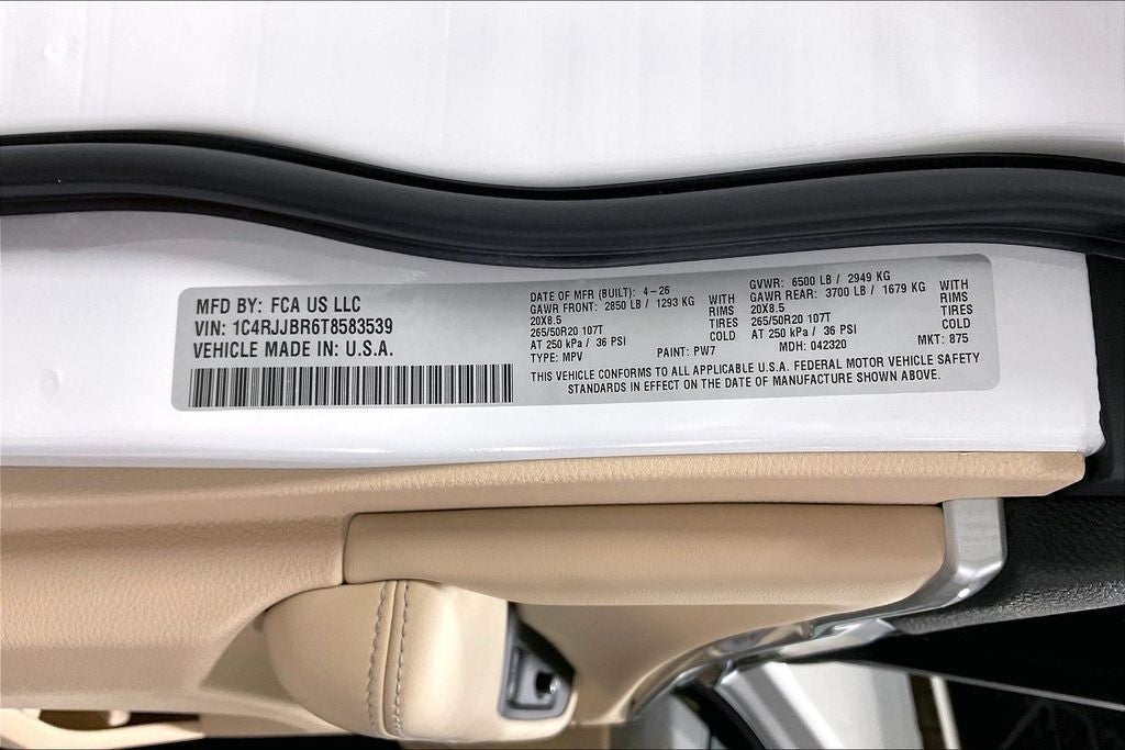 2026 Jeep Grand Cherokee GRAND CHEROKEE L LIMITED 4X2