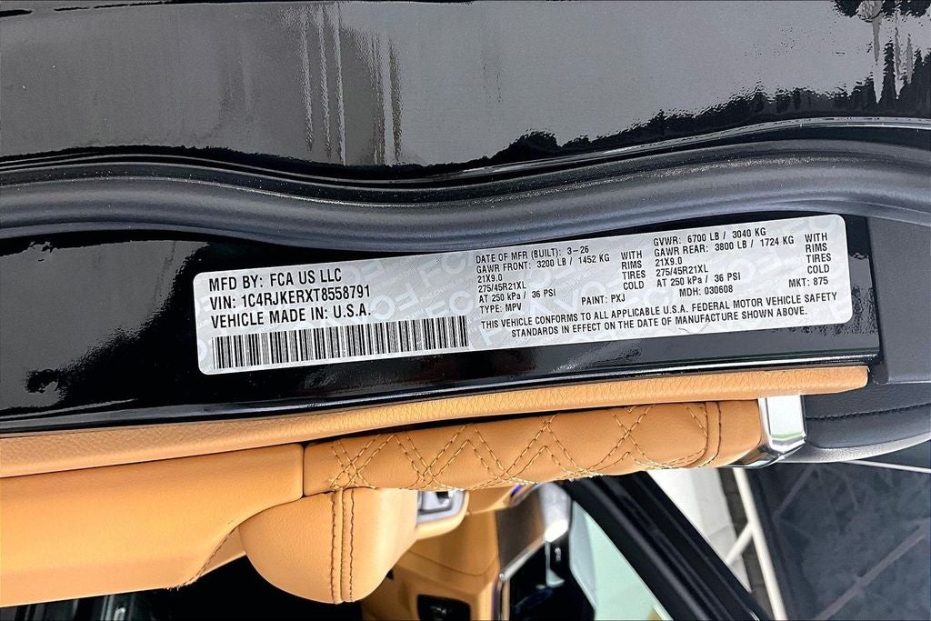 2026 Jeep Grand Cherokee GRAND CHEROKEE L SUMMIT 4X4