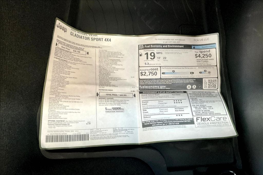 2025 Jeep Gladiator GLADIATOR TEXAS TRAIL 4X4