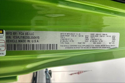 2025 Jeep Gladiator GLADIATOR RUBICON X 4X4