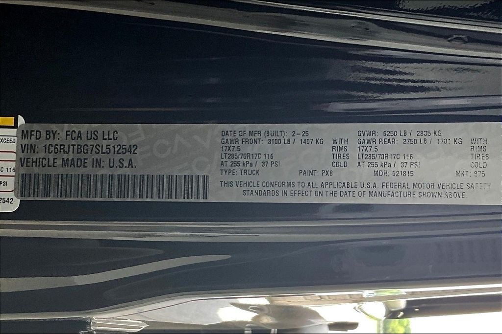 2025 Jeep Gladiator GLADIATOR RUBICON 4X4