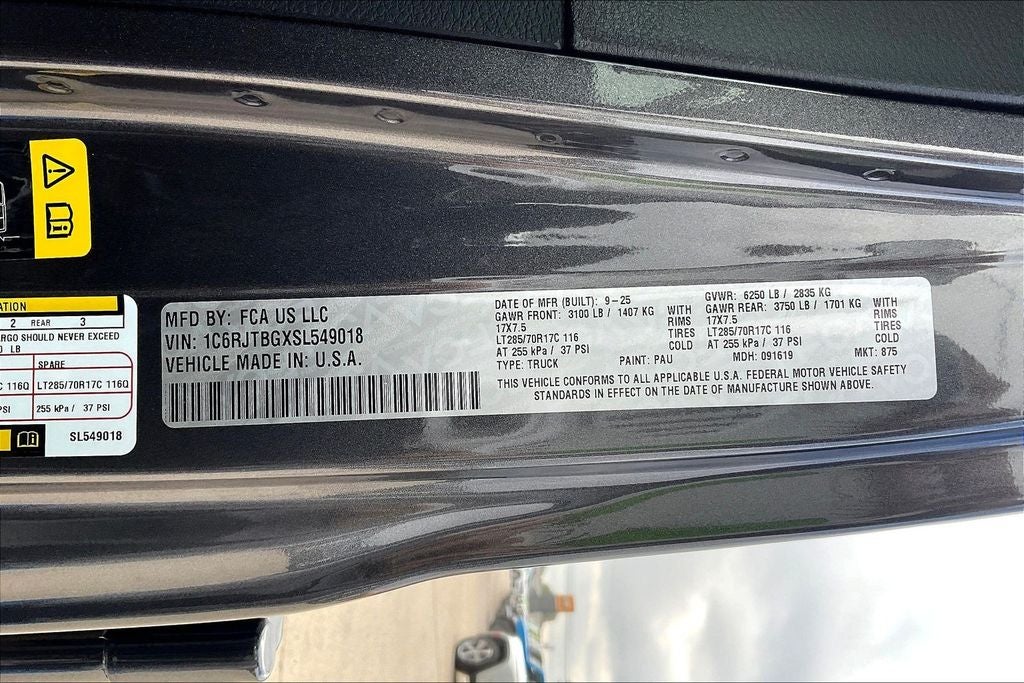 2025 Jeep Gladiator GLADIATOR RUBICON 4X4