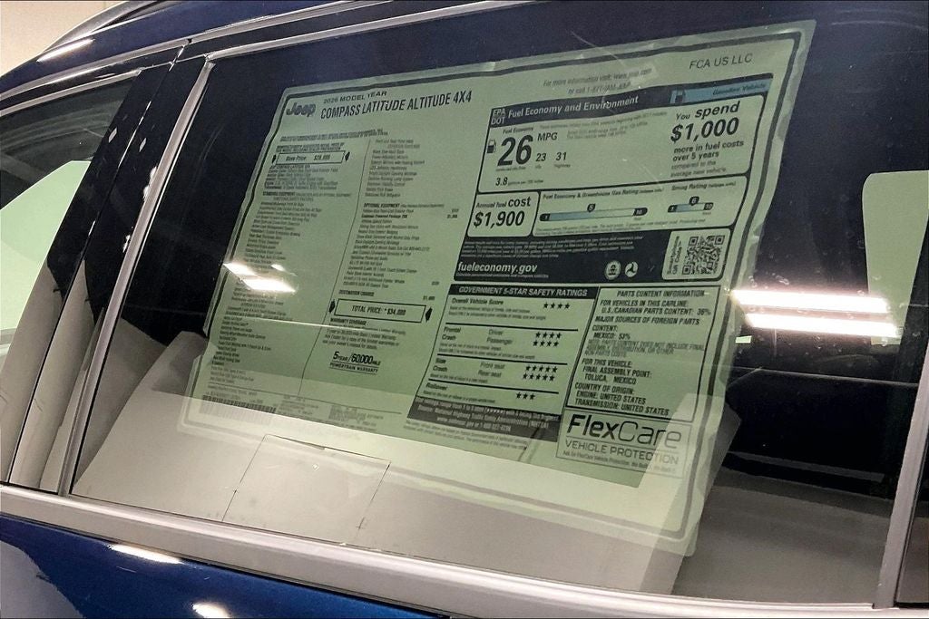 2026 Jeep Compass COMPASS LATITUDE ALTITUDE 4X4