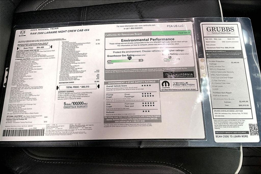 2025 RAM Ram 2500 RAM 2500 LARAMIE CREW CAB 4X4 6'4' BOX