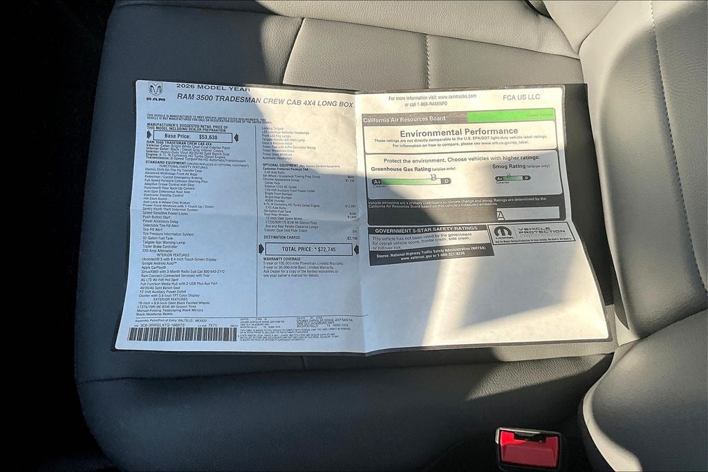 2026 RAM Ram 3500 RAM 3500 TRADESMAN CREW CAB 4X4 8' BOX