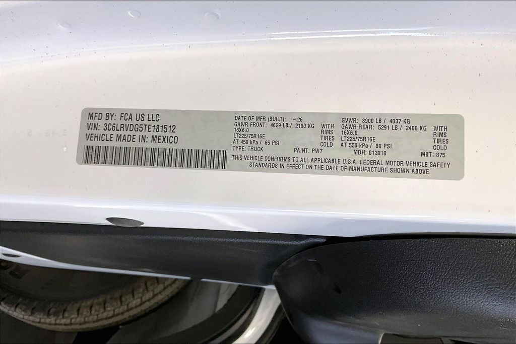 2026 RAM Ram ProMaster RAM PROMASTER 2500 TRADESMAN CARGO VAN HIGH ROOF 159' WB