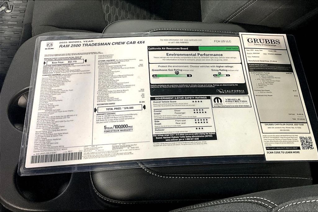 2025 RAM Ram 2500 RAM 2500 TRADESMAN CREW CAB 4X4 6'4' BOX