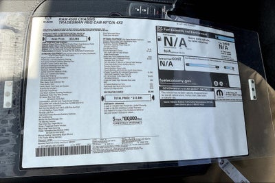 2025 RAM Ram 4500 Chassis Cab RAM 4500 TRADESMAN CHASSIS REGULAR CAB 4X2 60' CA