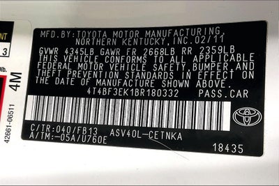 2011 Toyota Camry Base