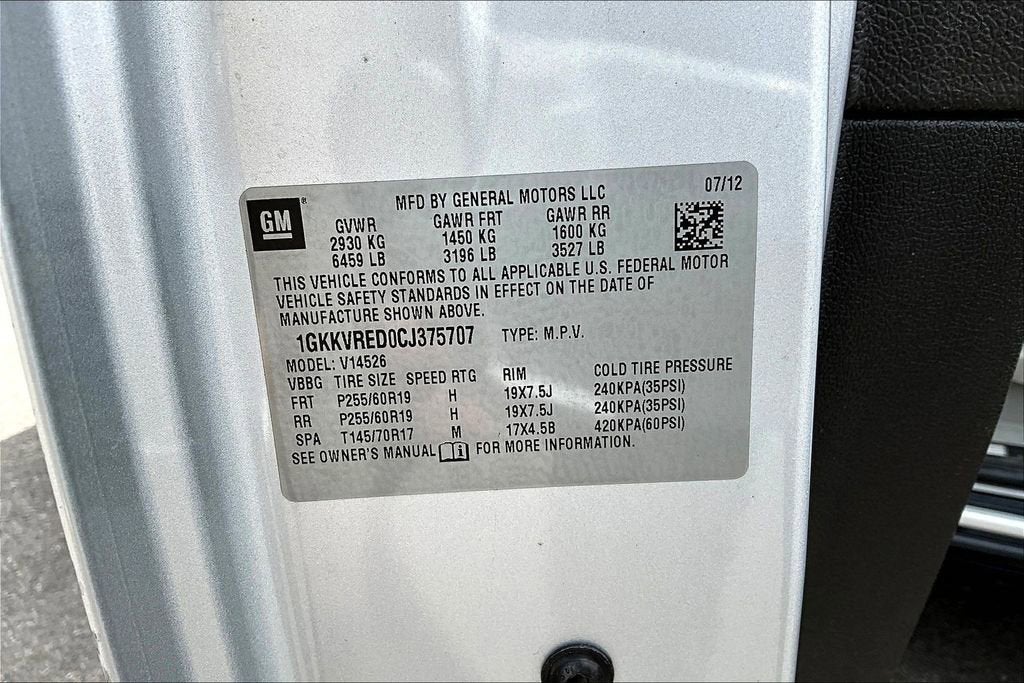 2012 GMC Acadia SLT1