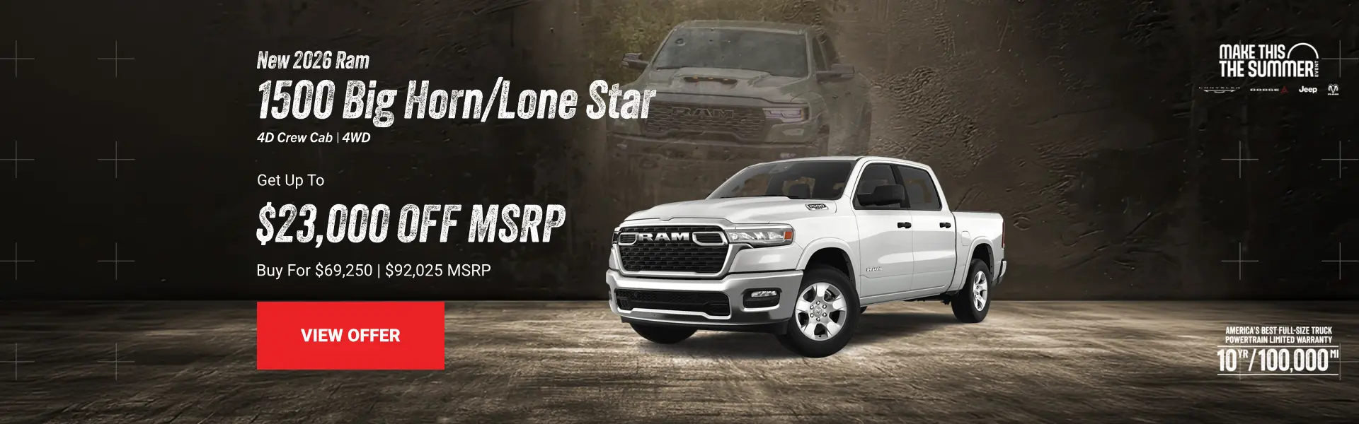 Ram 1500 Lone Star Purchase Offer